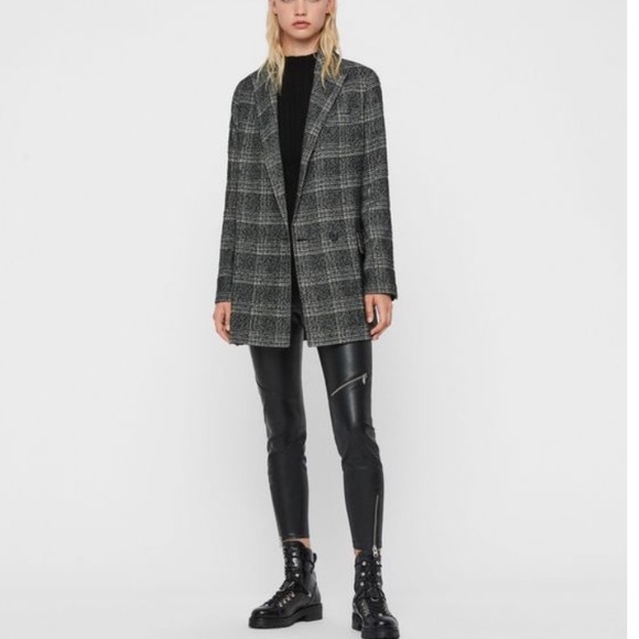 All Saints Jackets & Blazers - All Saints Lucia Oversized Plaid Blazer